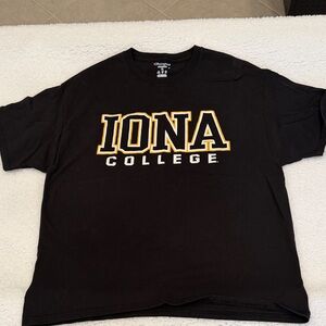 Champion Black and Gold Iona College Tee
